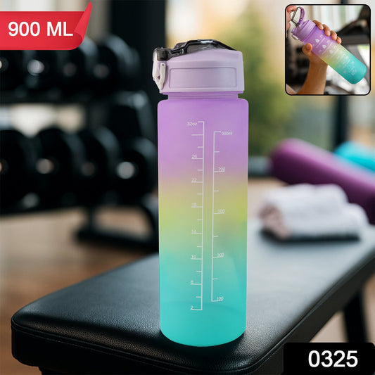 Viperkid Rainbow Water Bottle measurement markings side view BPA free