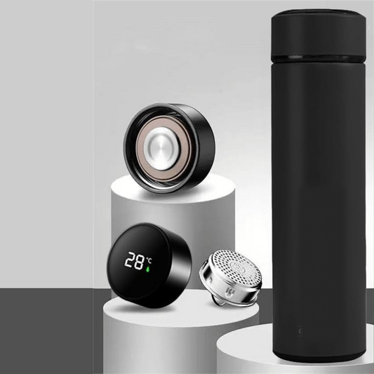 Vacuum Insulated Water Bottle with LED Temperature Display (1 Pc / Multicolor)