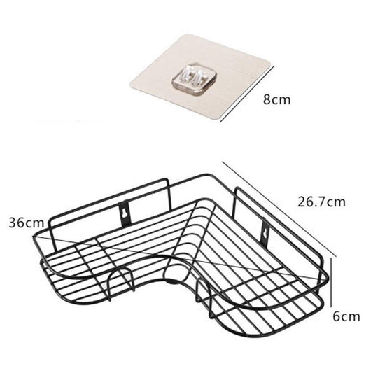 Wall Mount Kitchen Corner Shelf Organizer (No Drill, Stainless Steel)
