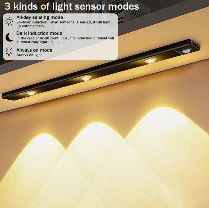 Motion Sensor LED Light for Kitchen Cabinets and Closets - USB Rechargeable