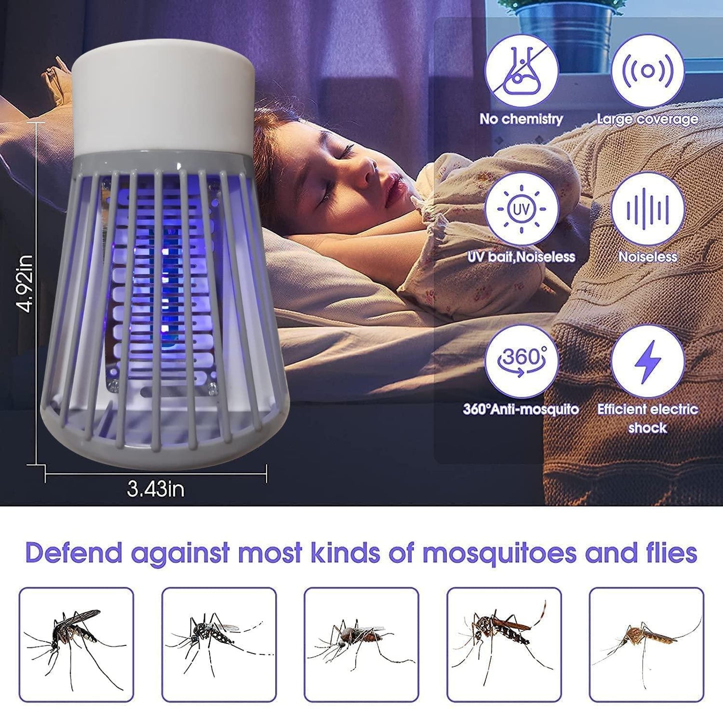 Electric Mosquito Killer Racket for Instant Bug Control at Home