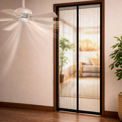 Magnetic Mesh Door Curtain — Blocks Mosquitoes, Allows Fresh Air (No Drill)