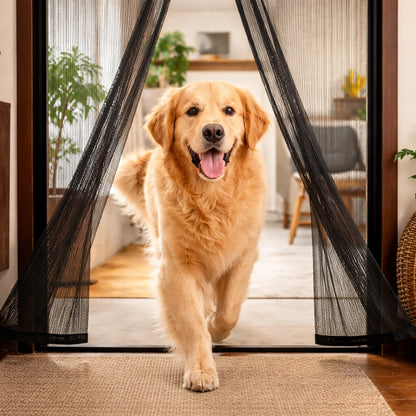 Magnetic Mesh Door Curtain — Blocks Mosquitoes, Allows Fresh Air (No Drill)